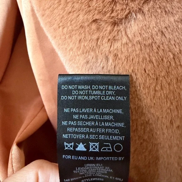 Hutch Long Faux Fur Coat 70s Retro Style Maximalist Colorblock Statement Coat - Picture 8 of 9